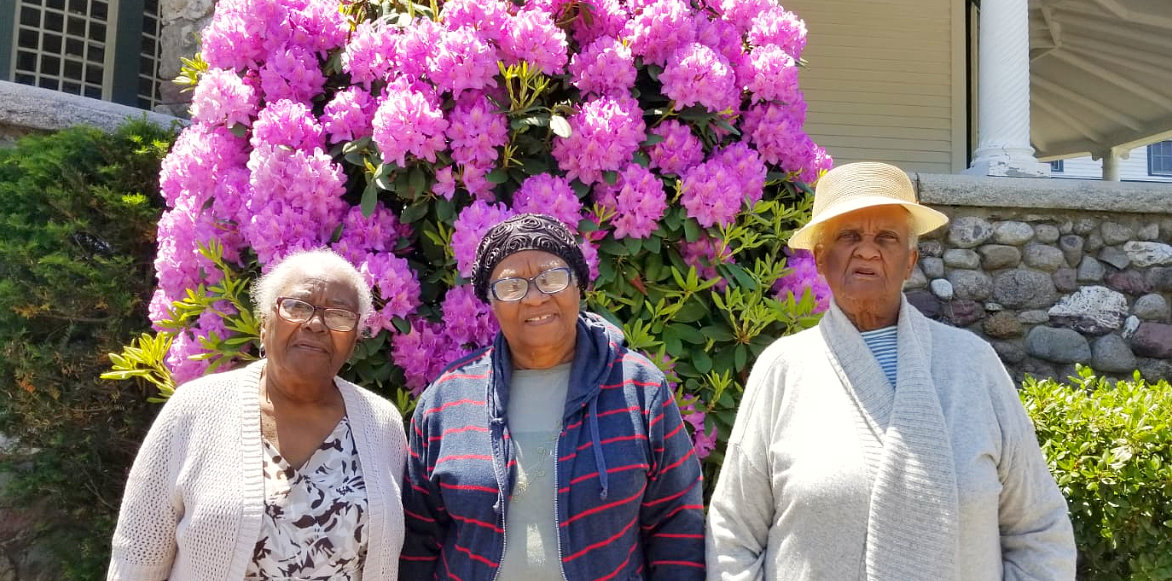 elderly women smiling